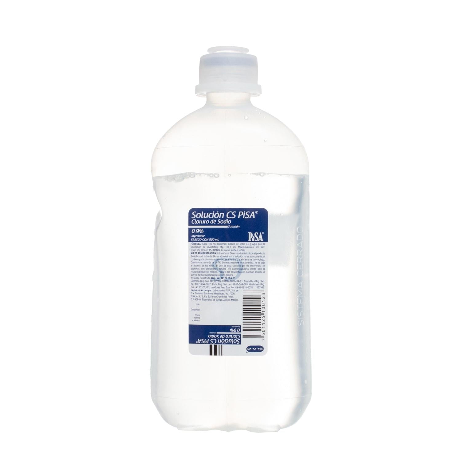 Solucion CS Cloruro de Sodio 0.9% Inyectable 500ml - Pisa, image size:1500x1500